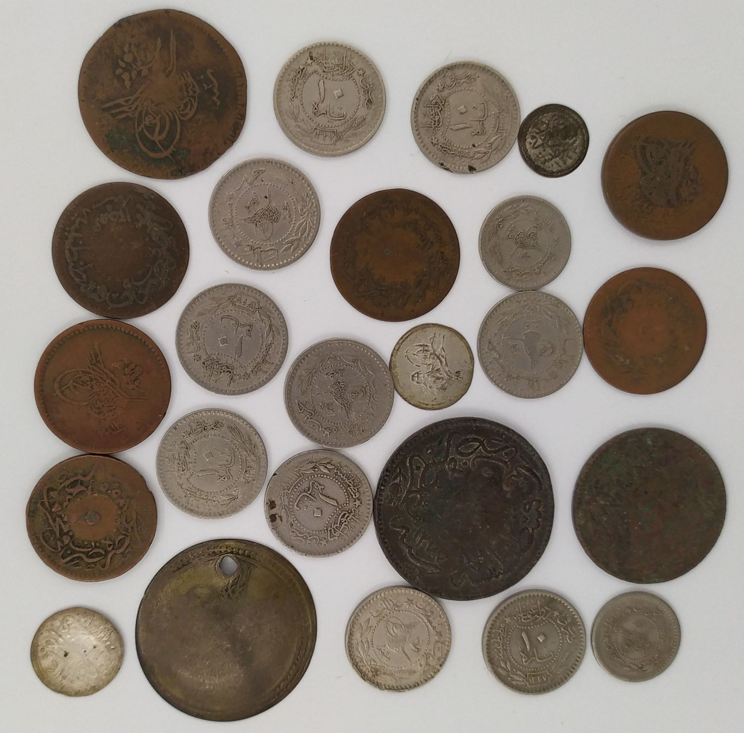 Turkey - Ottoman Empire - Lot 25 Bronze and Silver Coins - Different conditions - 1 1