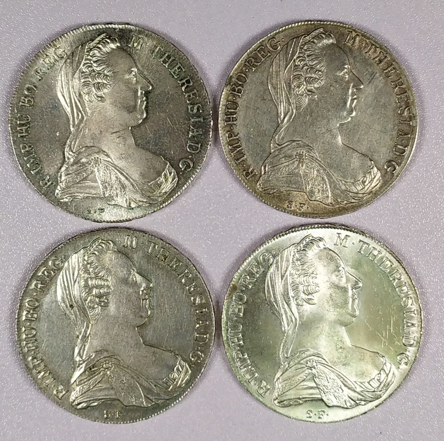 Europe - Lot 4 Silver Coins Taller - Late Issue - 1 0