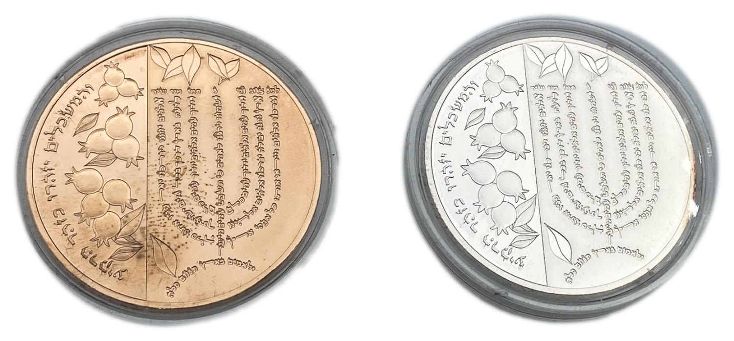 Medal - Pair of medals, Wisdom of Kabbalah - Rabbi Moshe Cordoviro (The Ramak)
Obverse: One side of ... - 1 1