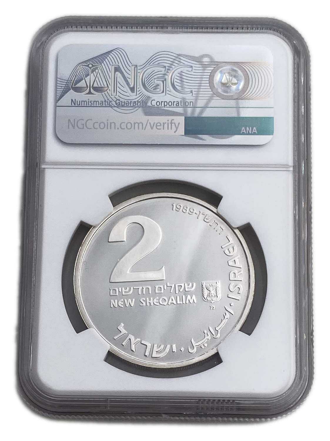 Israel - 2 Shekels 1989 - NGC PF 67 ULTRA CAMEO - Hanukka Lamp from Persia
Hanukka Coin, 1989 5750 ... - 1 3