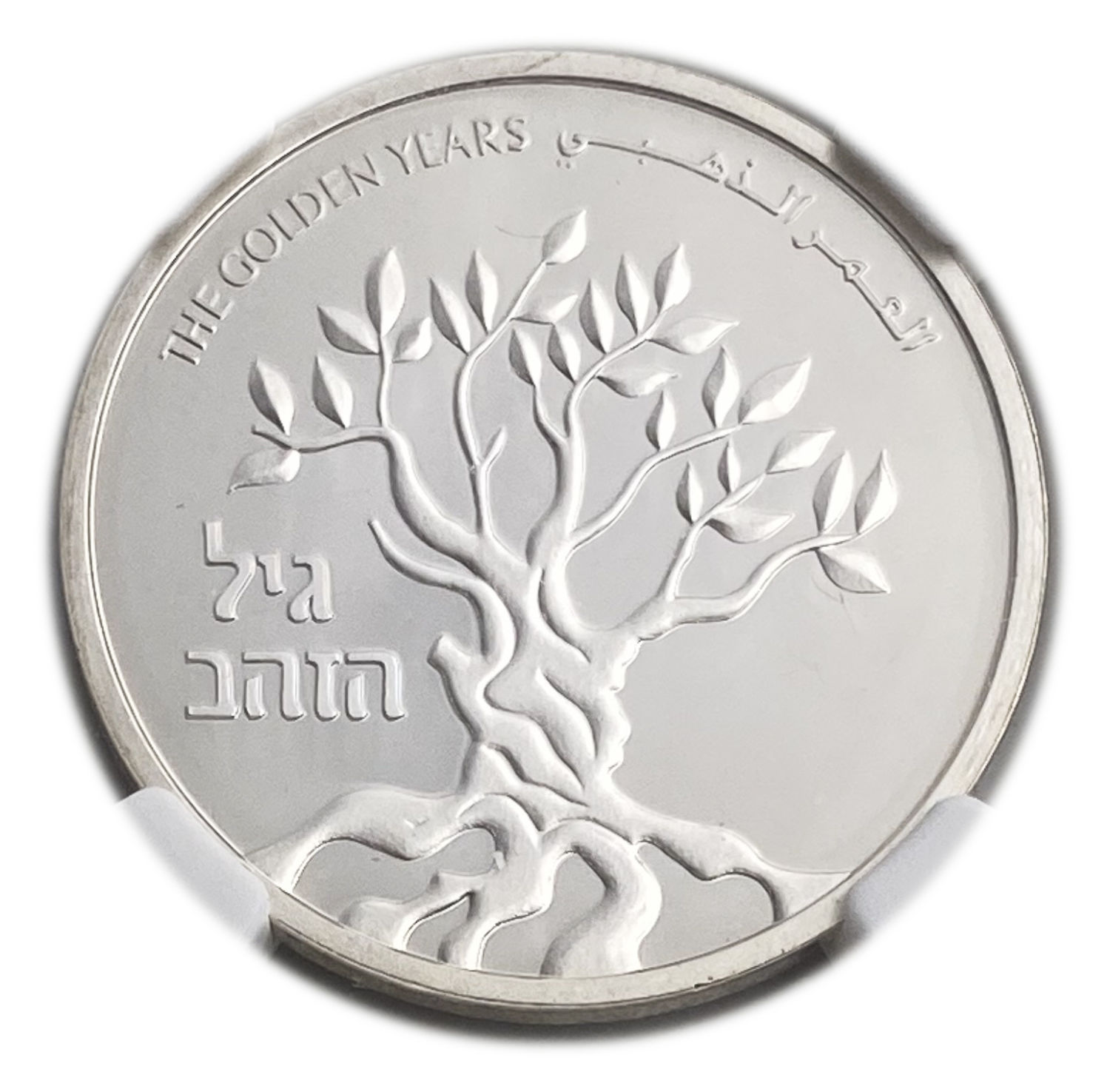 Israel - 1 Shekel 2005 - NGC MS 68 - The Golden Years
Independence Day Coin 2005/5765
... - 1 1