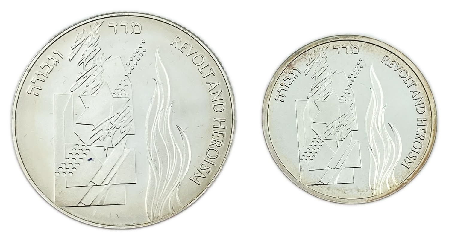 Israel - Pair of coins 1 and 2 Shekels 1993 - Silver 925, 14.4, 28.8g - Revolt and Heroism
Special ... - 1 1