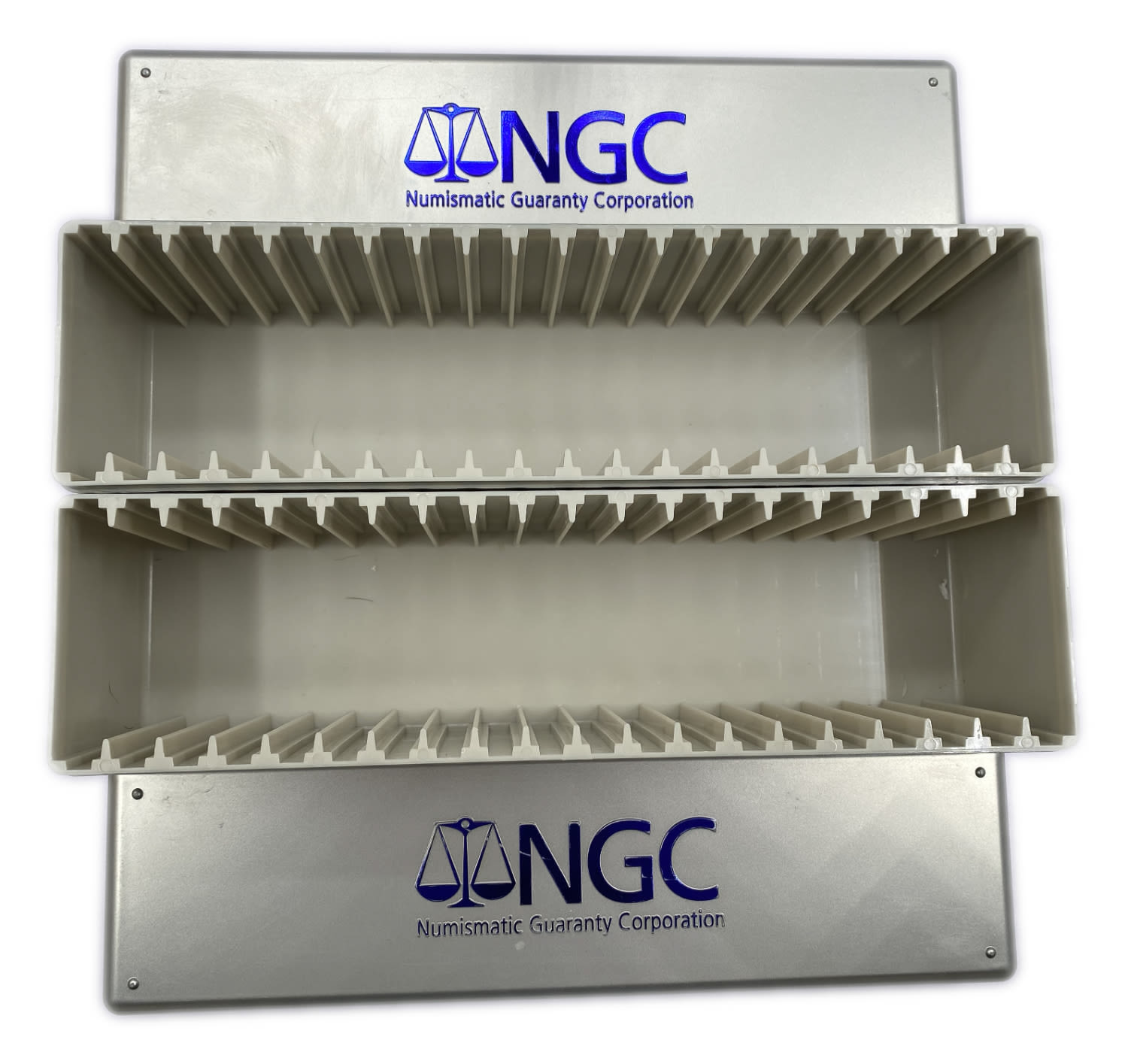 A pair of NGC graded coins storage boxes - 1 1