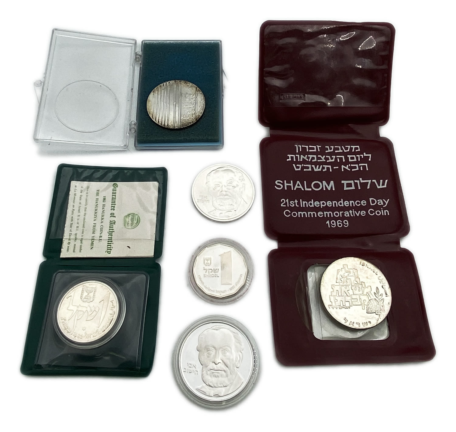 Israel - a collection of 6 different silver medals of the government company for coins and medals - silver - 1 0