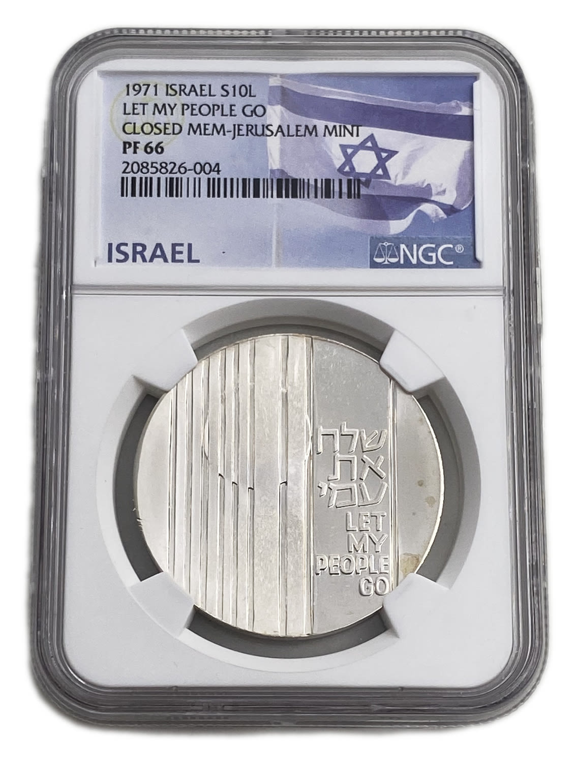 Israel - 10 Lirot 1971 - NGC PF 66 - ''Let My People Go''
Special Coin Issue 5731-1971
... - 1 2