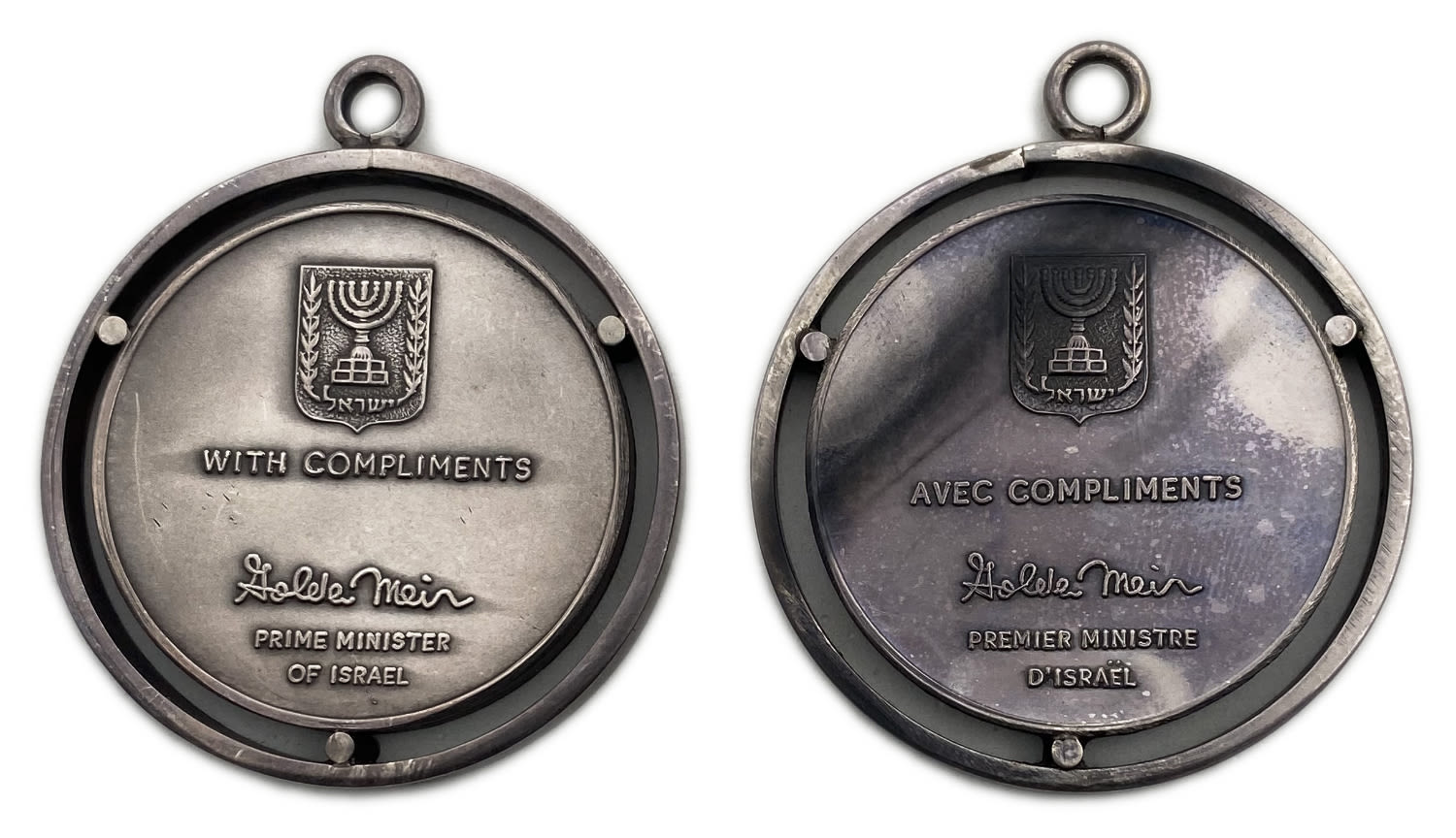 Israel - Pair of medals awarded by former Prime Minister Golda Meir, Terra Sancta, 1963
The ... - 1 1