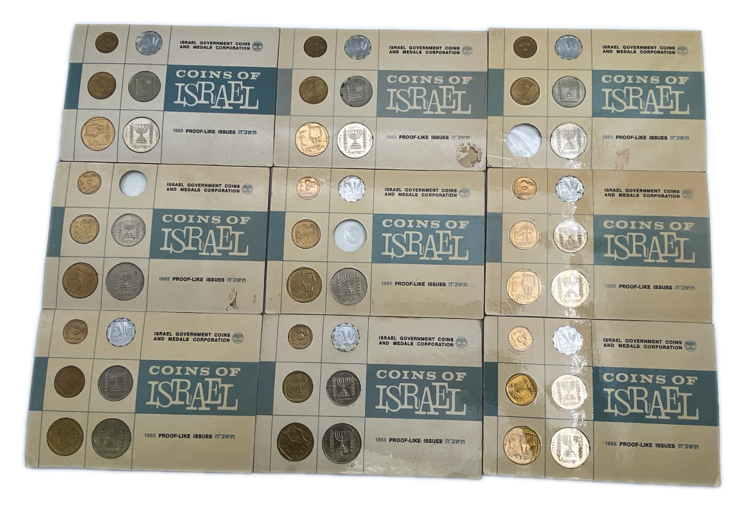 Israel - a collection of 17 sets of coins from the year 1965 - the lira series
Please note that 4 ... - 1 1