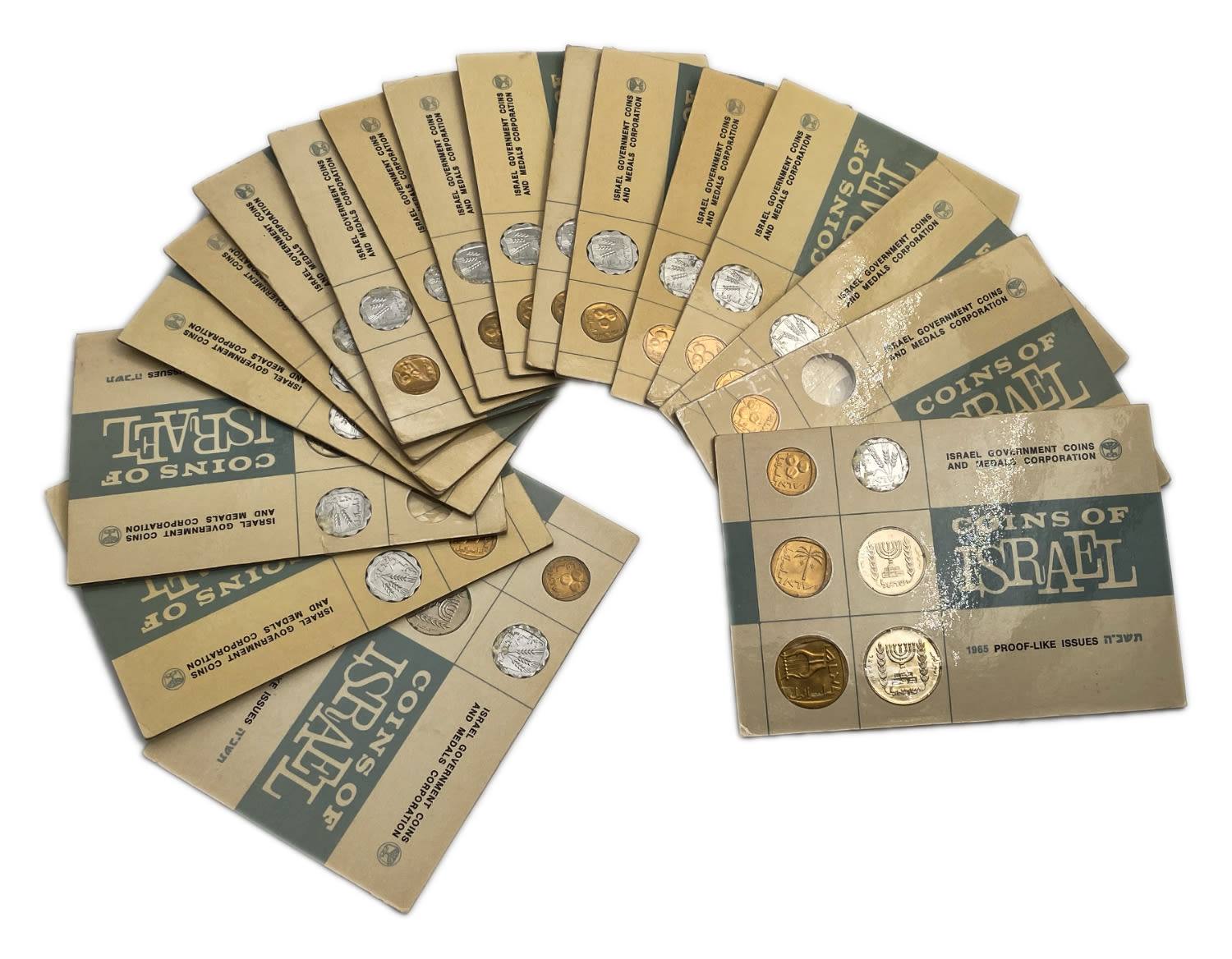 Israel - a collection of 17 sets of coins from the year 1965 - the lira series
Please note that 4 ... - 1 0