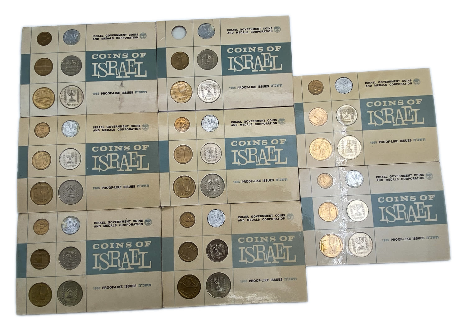 Israel - a collection of 17 sets of coins from the year 1965 - the lira series
Please note that 4 ... - 1 3