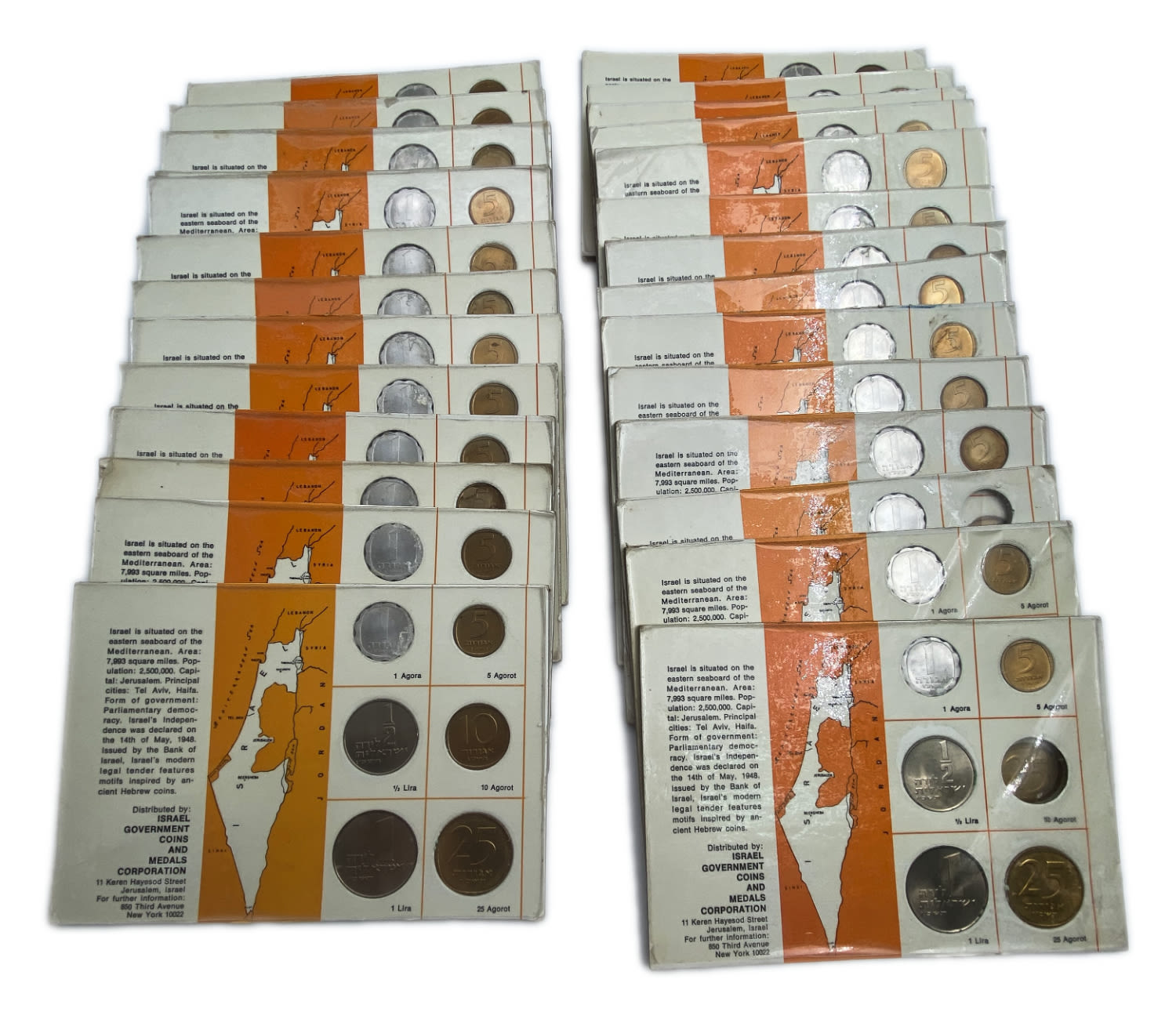 Israel - a collection of 27 sets of coins from the year 1966 - the lira series
Please note that 3 ... - 1 0