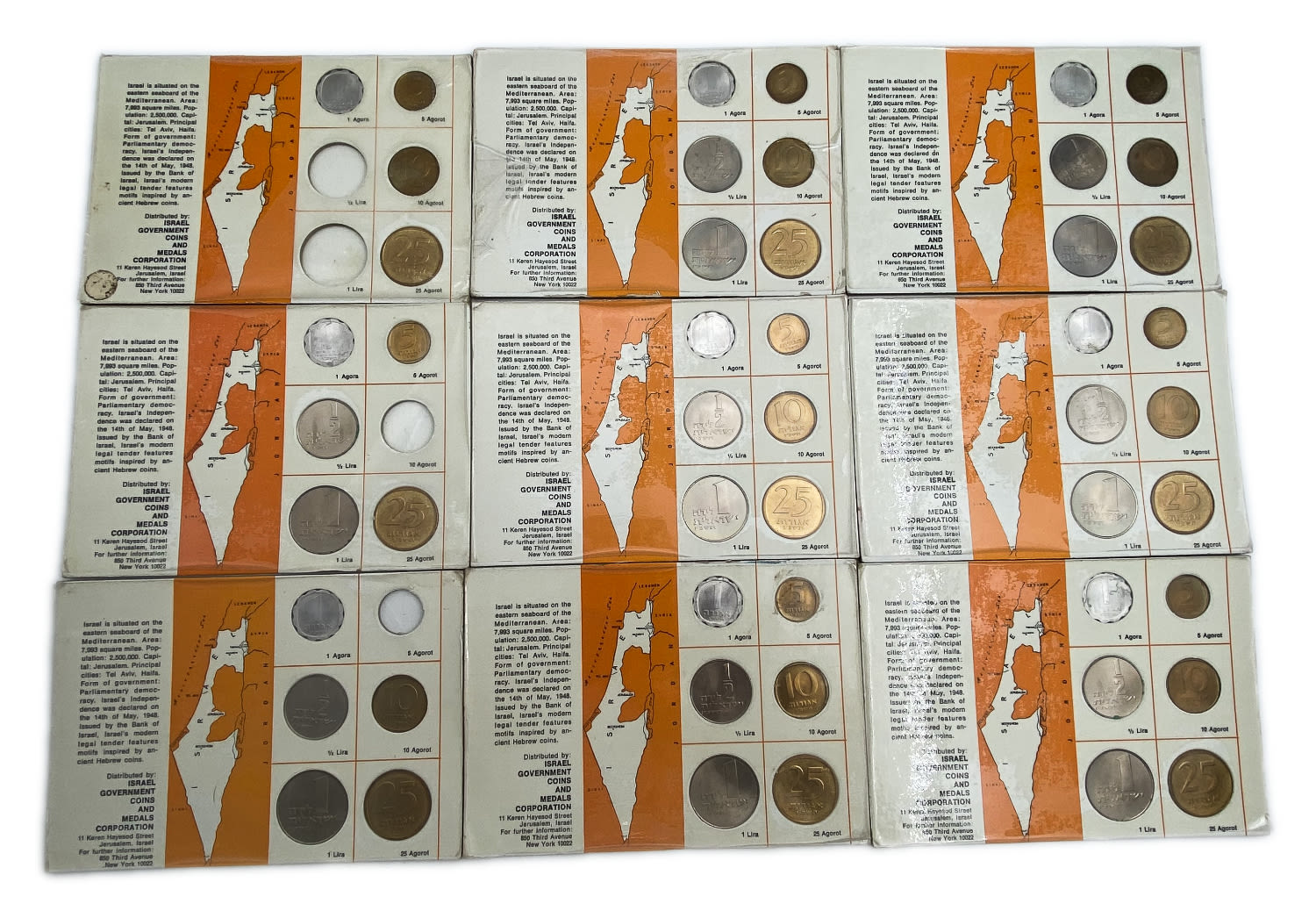 Israel - a collection of 27 sets of coins from the year 1966 - the lira series
Please note that 3 ... - 1 3