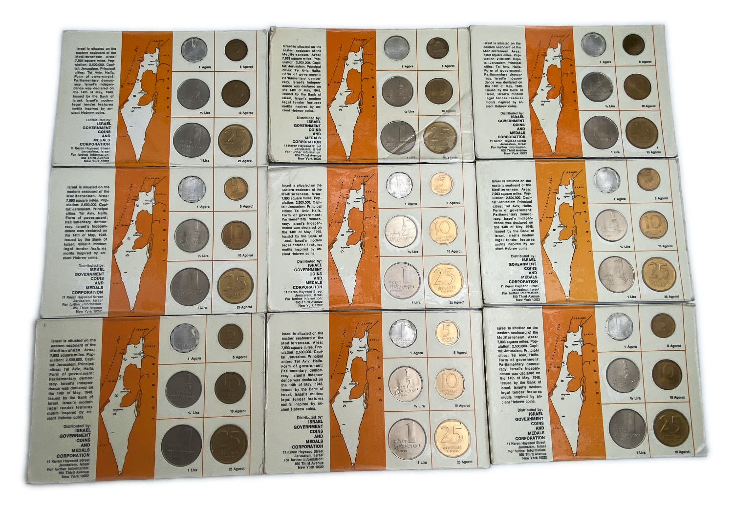 Israel - a collection of 27 sets of coins from the year 1966 - the lira series
Please note that 3 ... - 1 5