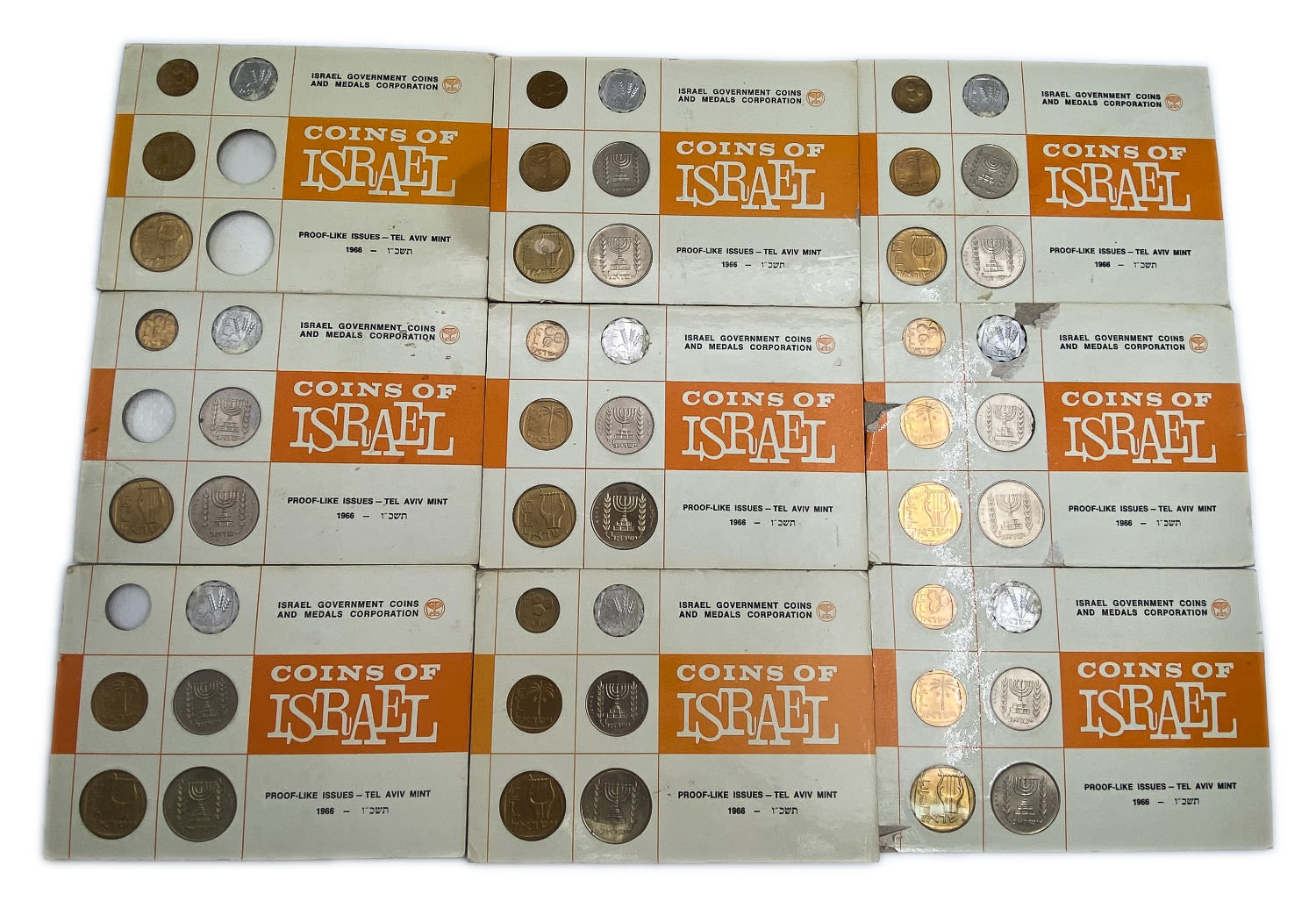 Israel - a collection of 27 sets of coins from the year 1966 - the lira series
Please note that 3 ... - 1 4