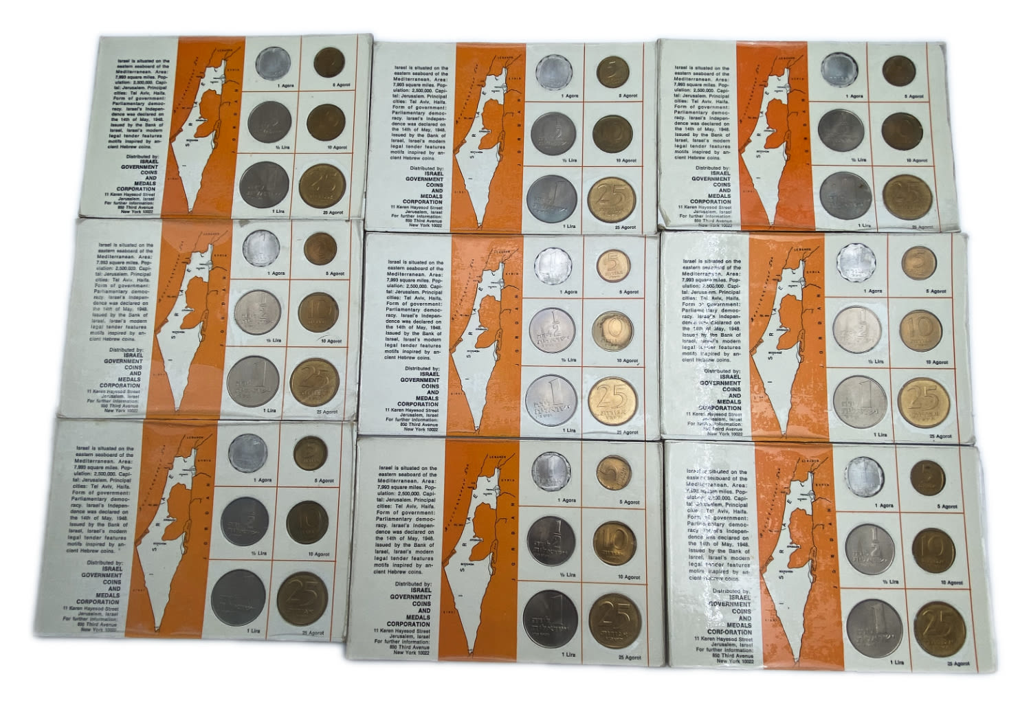 Israel - a collection of 27 sets of coins from the year 1966 - the lira series
Please note that 3 ... - 1 1