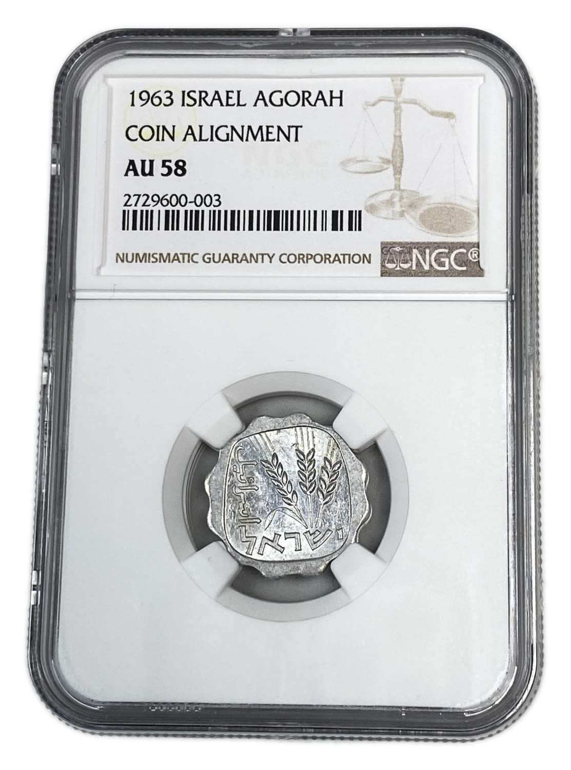 Israel - 1 Agora 1963 - NGC AU 58 - "Inverted Agora"
The name "agora" is given to three coins ... - 1 2