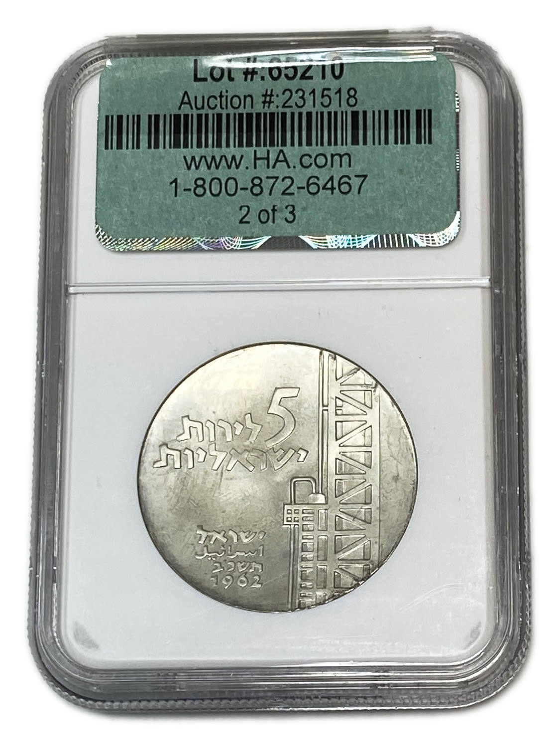 Israel - 5 Lirot 1962 - ''Israel Shall Blossom'' - NGC PF 65
Israel's 14th Anniversary of ... - 1 3