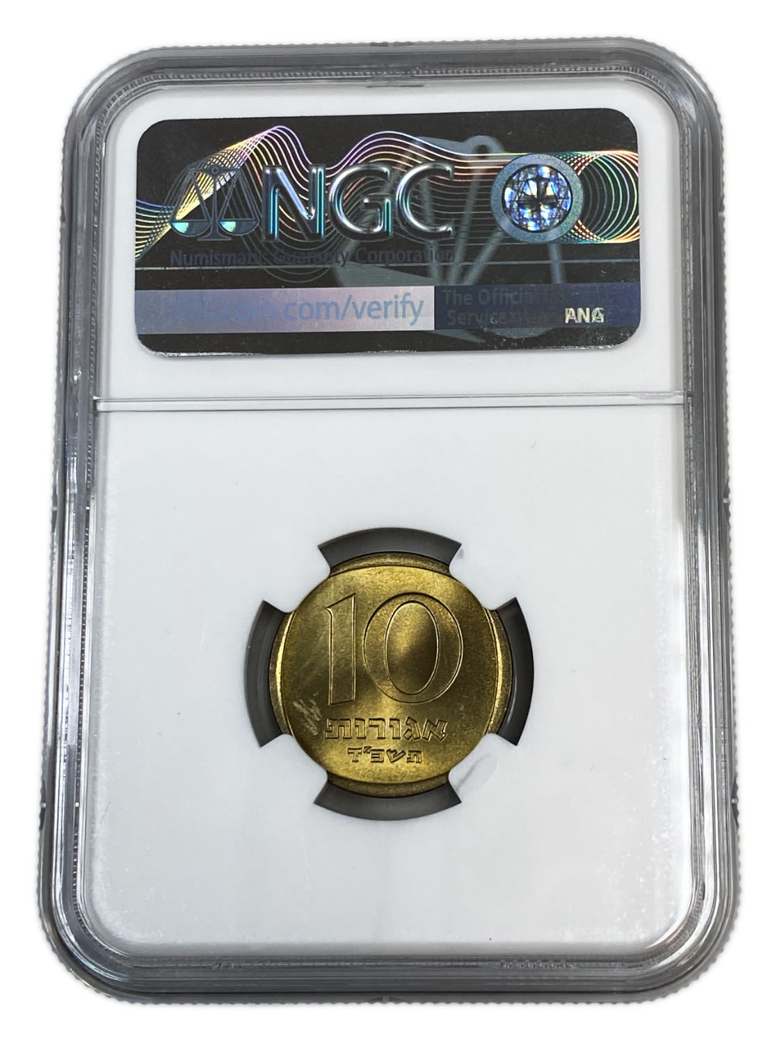 Israel - 10 Agorot 1976 - NGC MS 65 - "Large Date"
On January 1, 1960, the new subdivision of the ... - 1 3