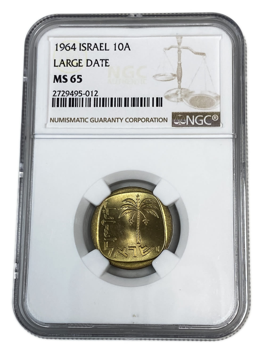 Israel - 10 Agorot 1976 - NGC MS 65 - "Large Date"
On January 1, 1960, the new subdivision of the ... - 1 2