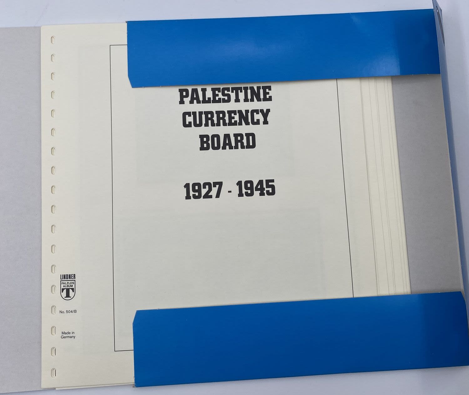 Album - For Collecting Palestine Banknotes (British Mandate in Israel) 1927-1948 - Made in Germany, Linder - ... - 1 2