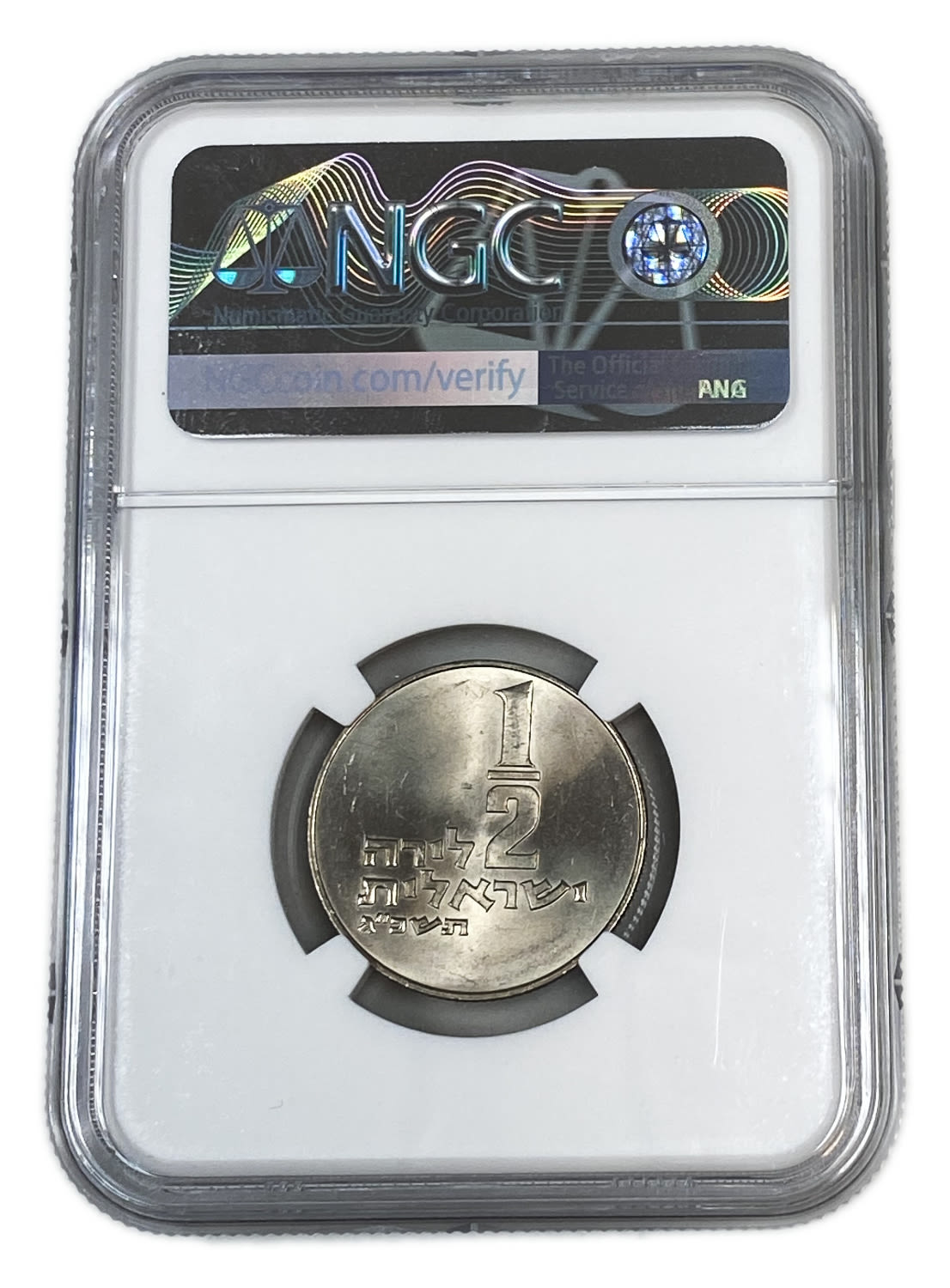 Israel - 1/2 Lira 1963 - NGC MS 65 - "Small Animals"
Face: The value "1/2 Israeli Lira", the year of ... - 1 3