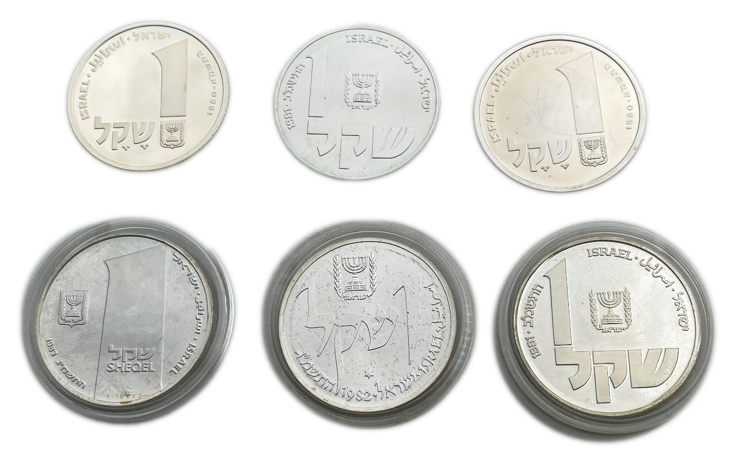 Israel - 6 silver medals of the government company for coins and medals - silvertotal weight is about 90g - 1 0