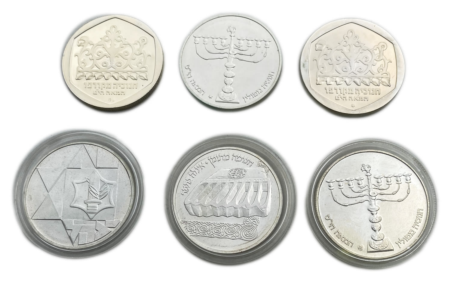 Israel - 6 silver medals of the government company for coins and medals - silvertotal weight is about 90g - 1 1