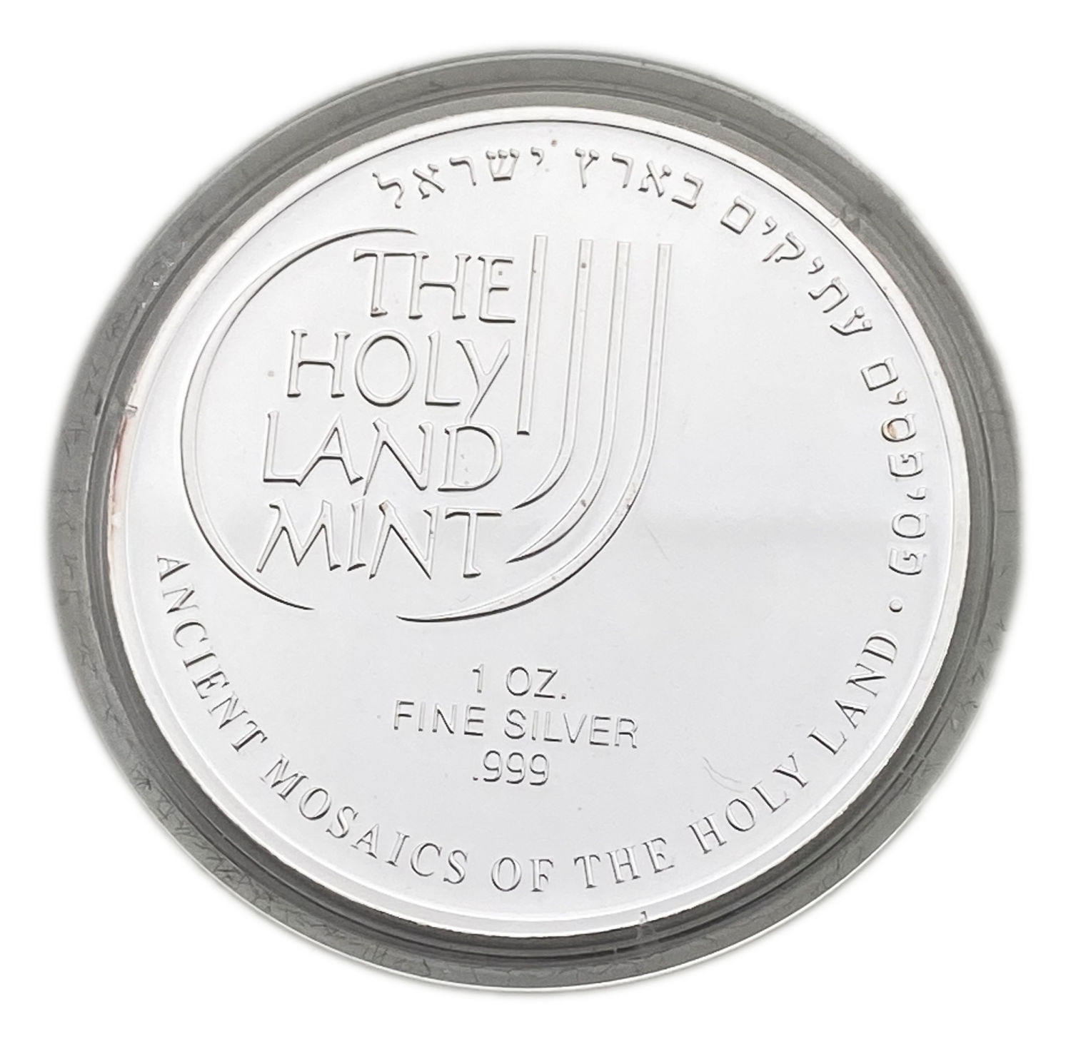 Israel - "MENORAH" MOSAIC FROM A SYNAGOGUE IN MAON NIRIM
Official Medal, 2012 - Silver 999, 31.1g ... - 1 1