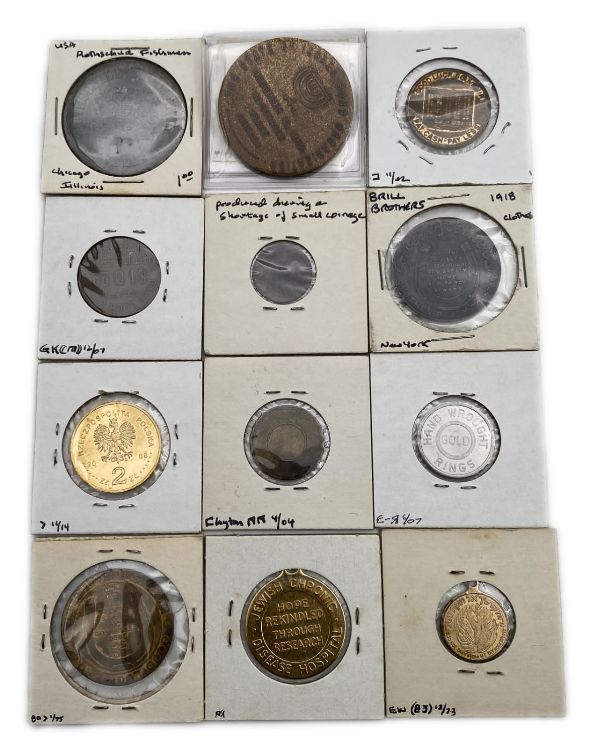 JUdaica / Zionisim - Lot of 12 tokens and medals, Jewish subjects - 1 1