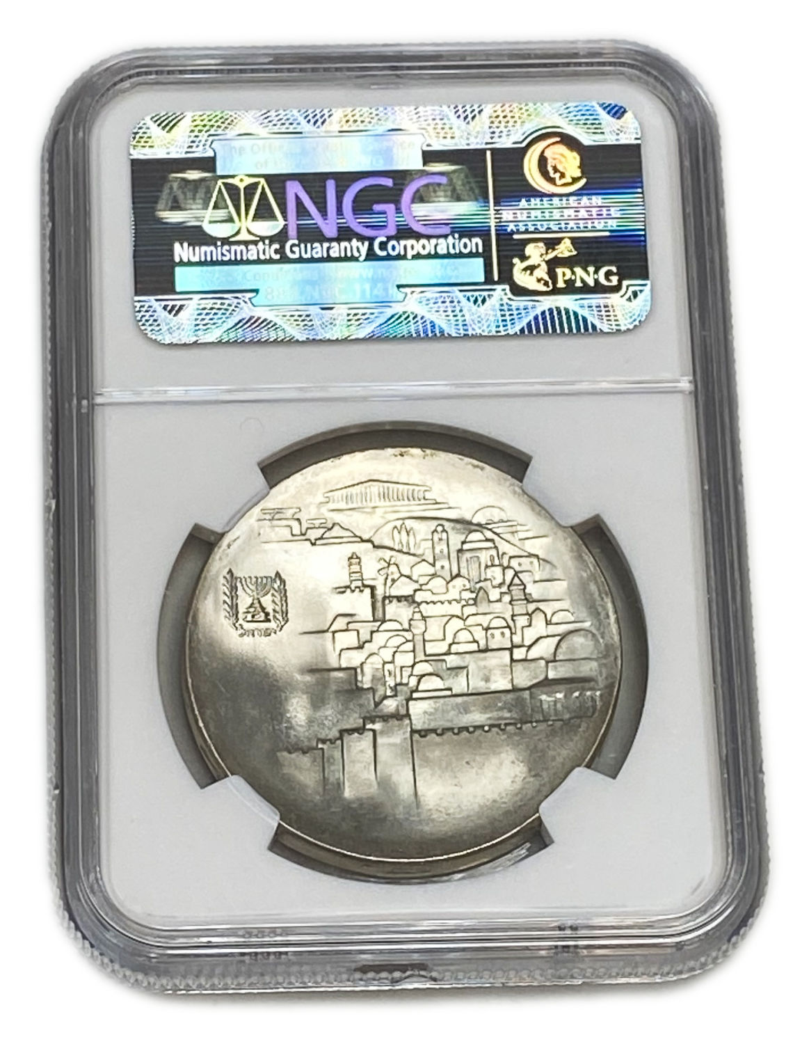 Israel - 10 Lirot 1968 - NGC MS 67 - Jerusalem
Israel's 20th Anniversary of Independence Coin ... - 1 3