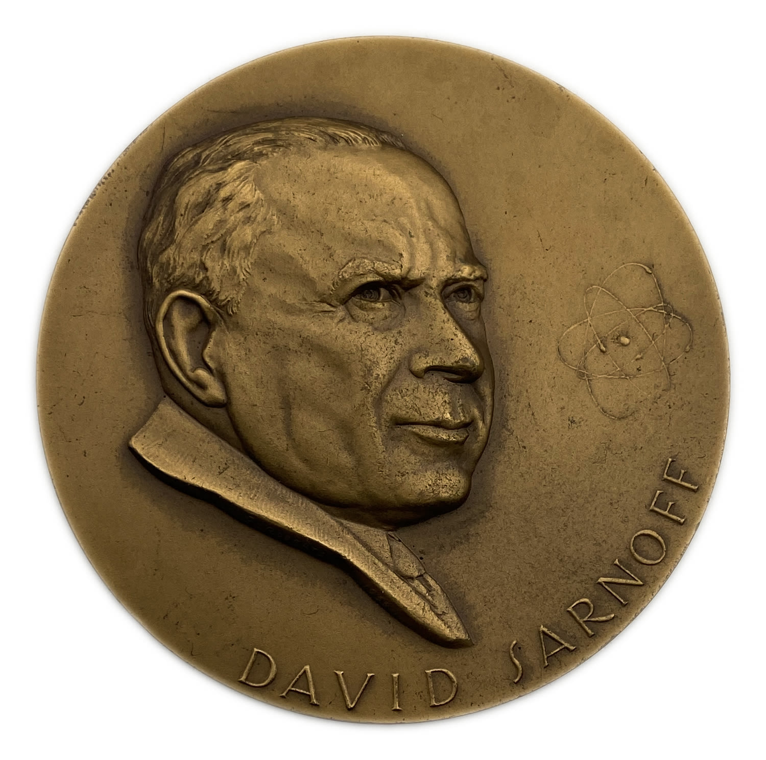Judaica / Zionism - David Sarnoff medal commemorating the anniversary of his involvement in the media - 1955 ... - 1 0