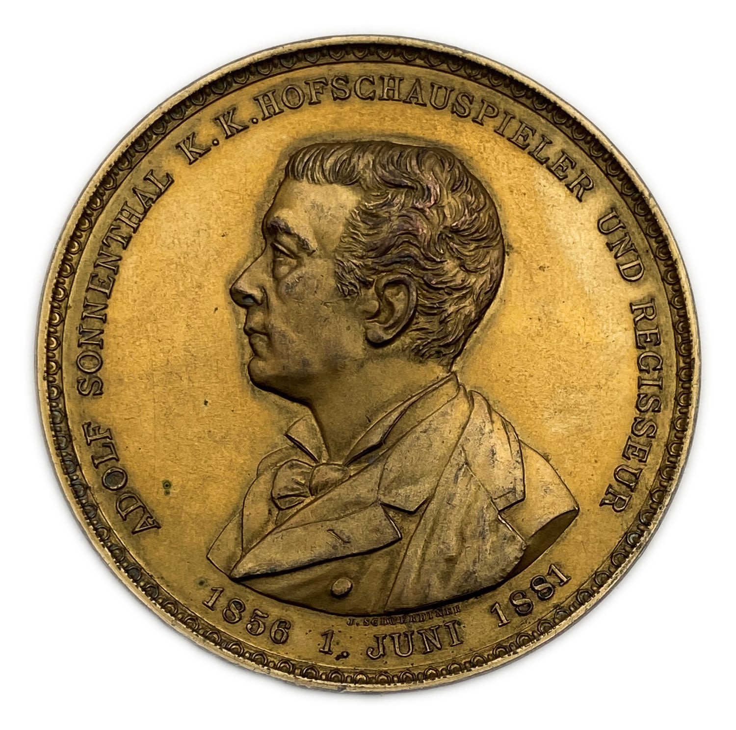 Judaica / Zionisim - The Jewish-Austrian Actor Adolf Sonnenthal and Vienna's Theater - 60mm
medal ... - 1 0
