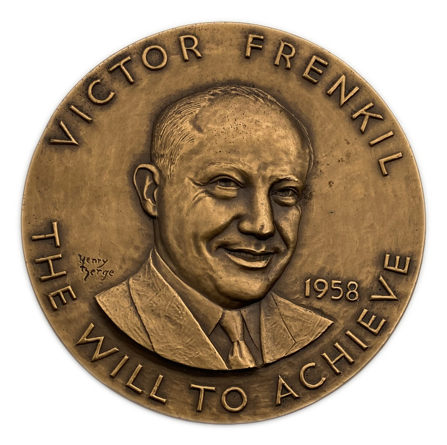 JUdaica / Zionisim - Victor Frenkil, The will to achieve medal - Bronze, 76mm, 174g
Frenkil ... - 1 0