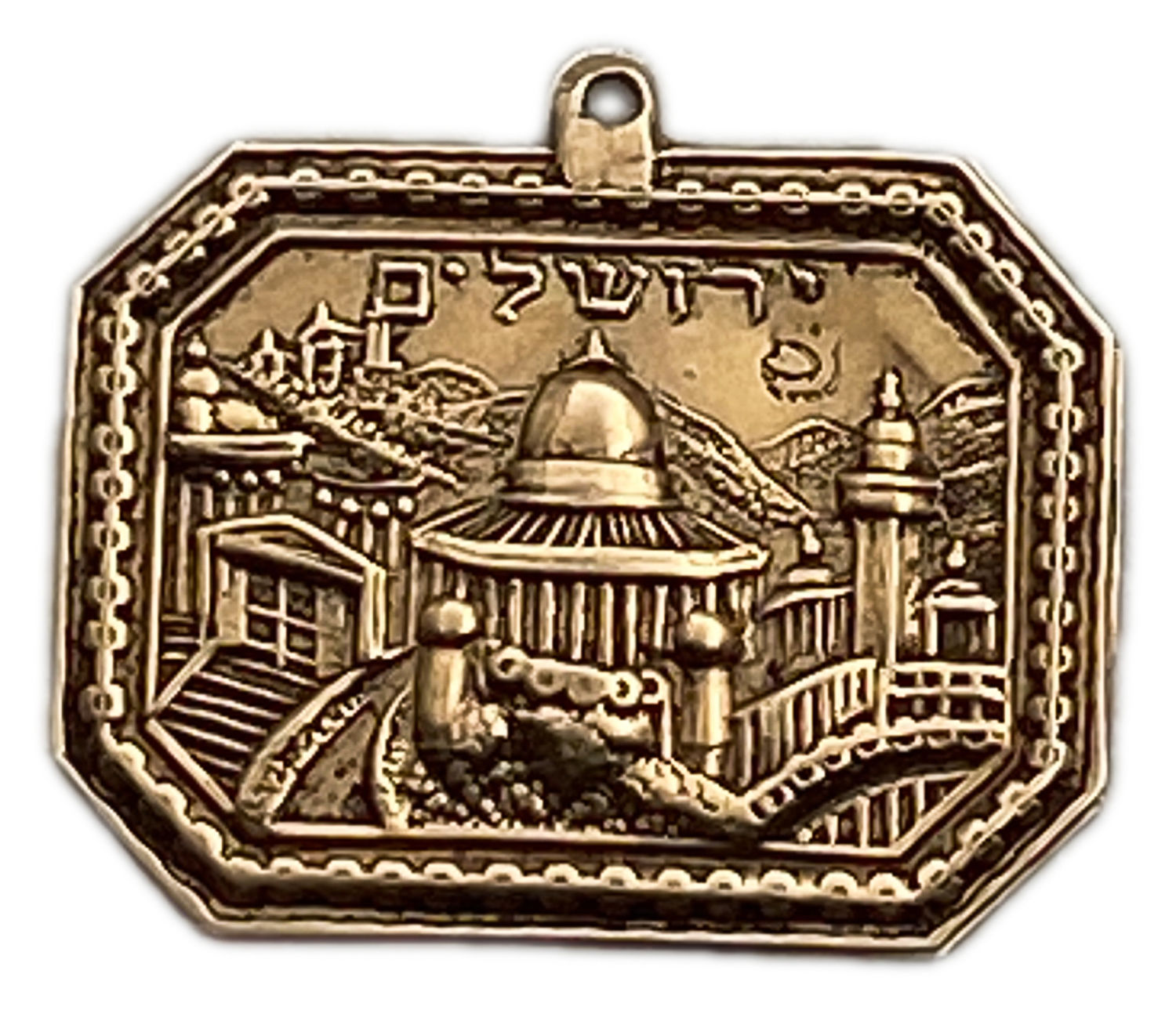 Judaica / Zionism - a tiny pendant, a souvenir of the city of Jerusalem
Facw: Above, the inscription ... - 1 0