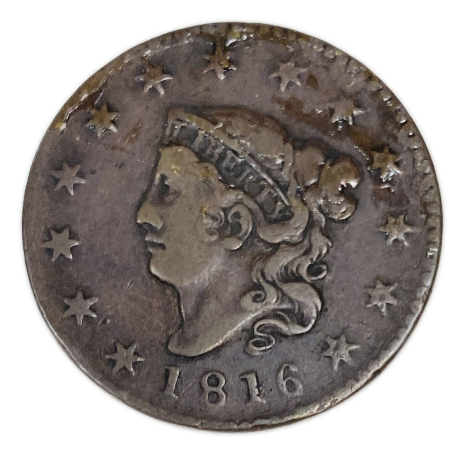 USA - 1 Cent 1816 - "Liberty Head / Matron Head" - F - 1 0