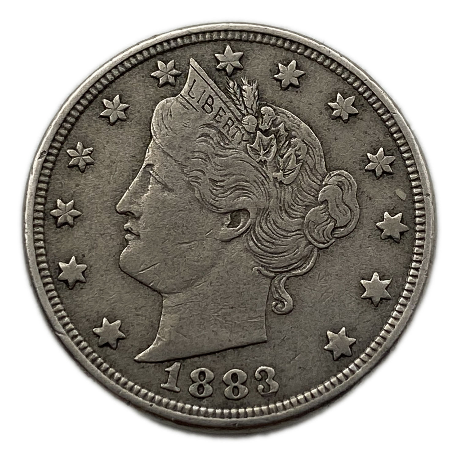 USA - 5 Cents 1883 - "Liberty Nickel" - XF
Obverse: Liberty head left with plain coronet, "LIBERTY" ... - 1 0