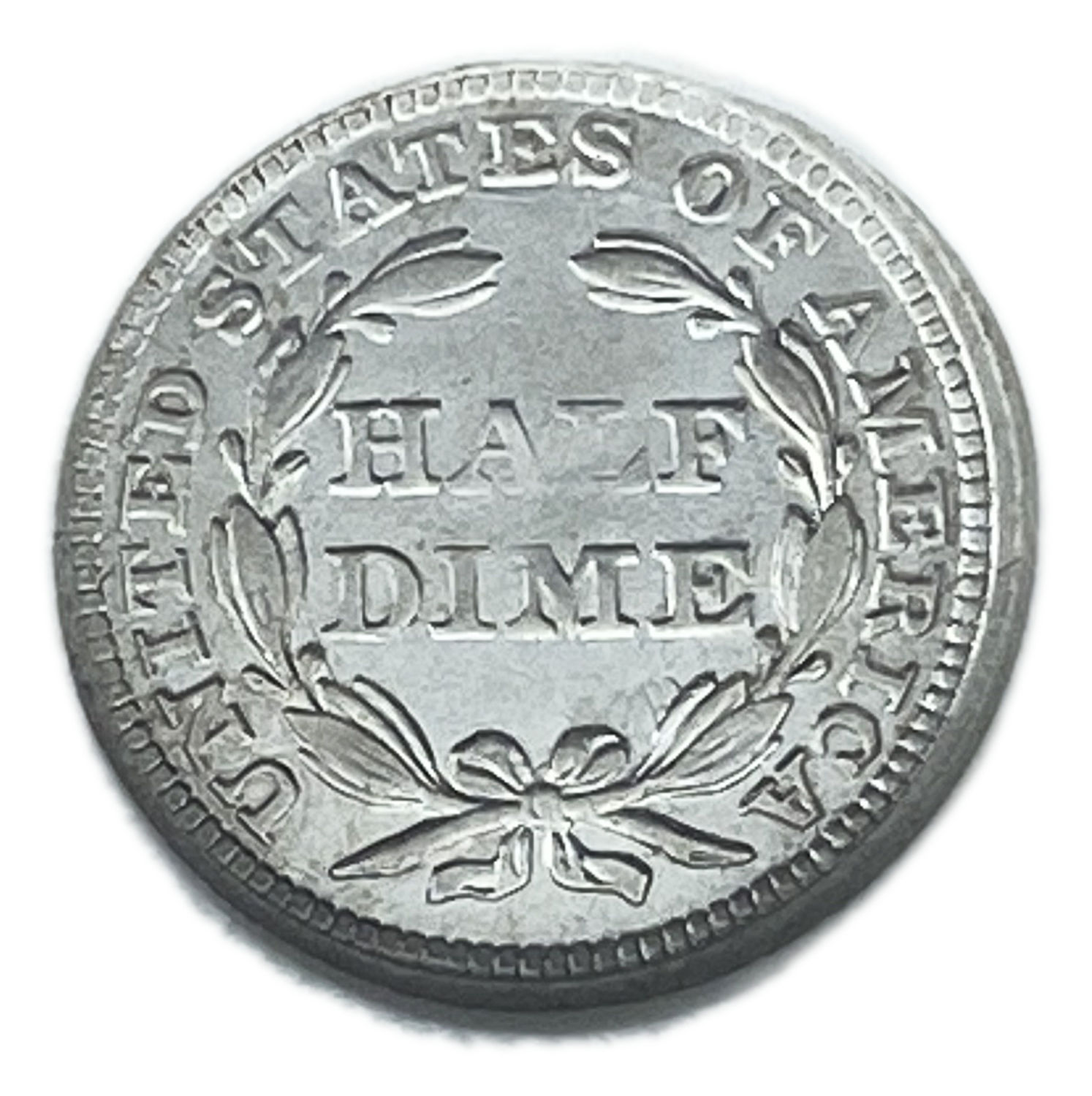 USA - 10 Cents 1858 - AU
Obverse: Seated Liberty looking right above her shoulder, with a cap on a ... - 1 1