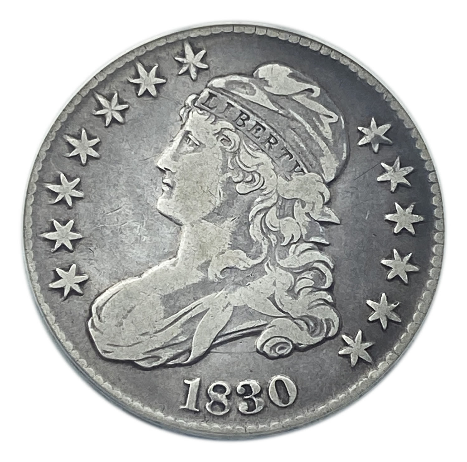 USA - 50 Cents 1830 - ANACS F 15
Obverse: The bust of Liberty, facing left wearing a cap, which is ... - 1 0