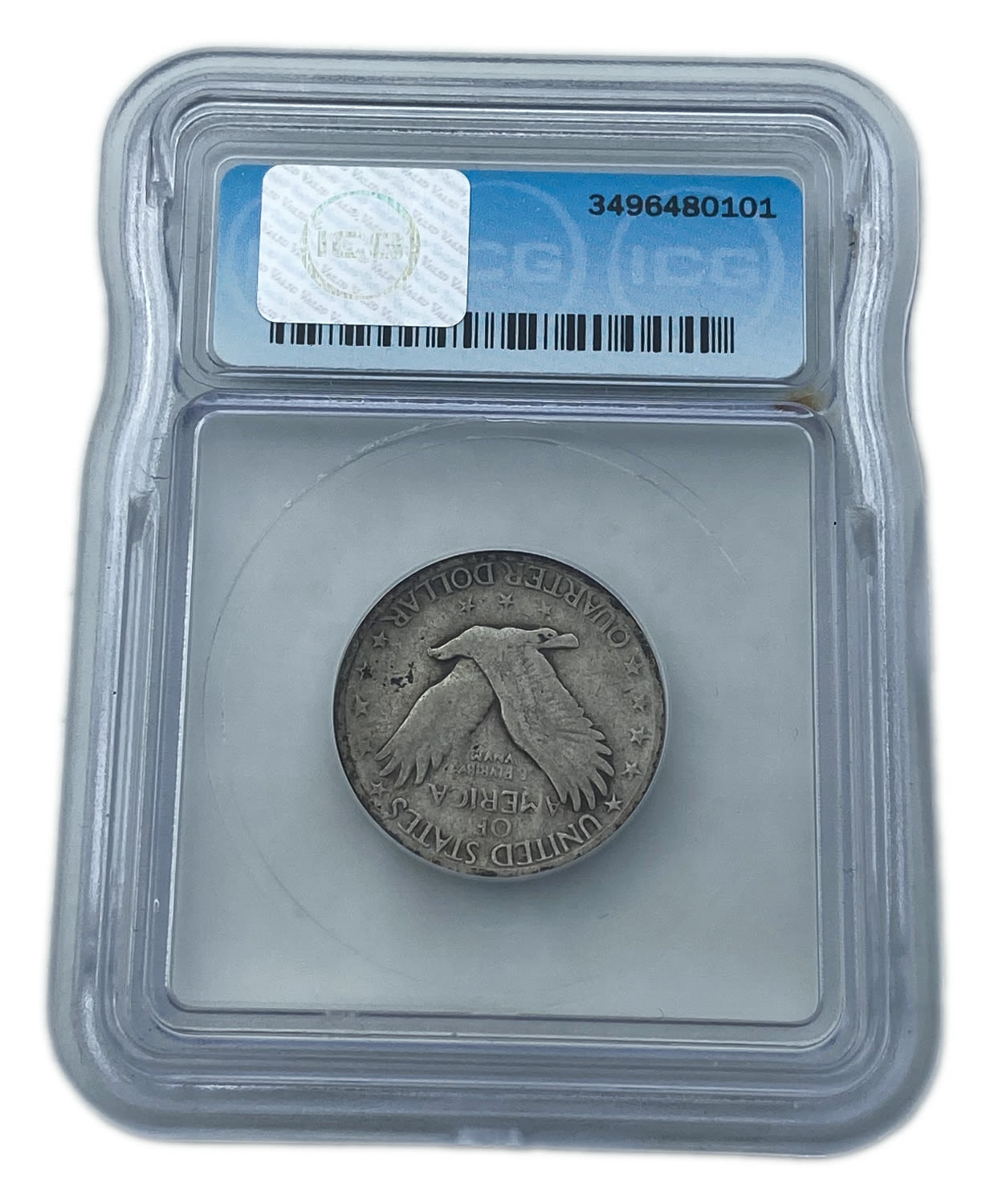 USA - 25 Cents 1927 S - "Standing Liberty Quarter" - ICQ 10
Obverse: Standing Liberty, looking over ... - 1 3