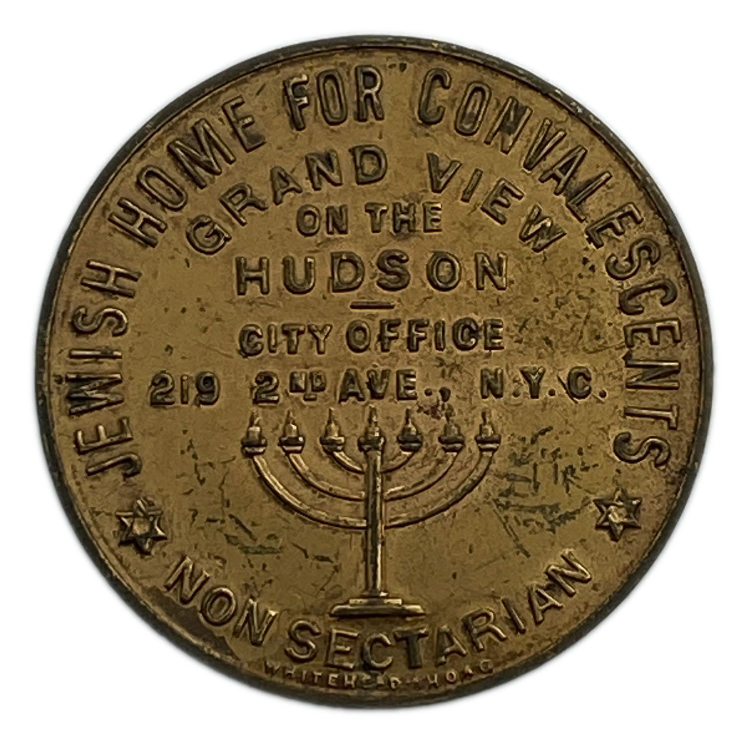 Judaica / Zionism - Donation Token - Jewish Hospital - New-York
$1 donation token of the "Jewish ... - 1 1