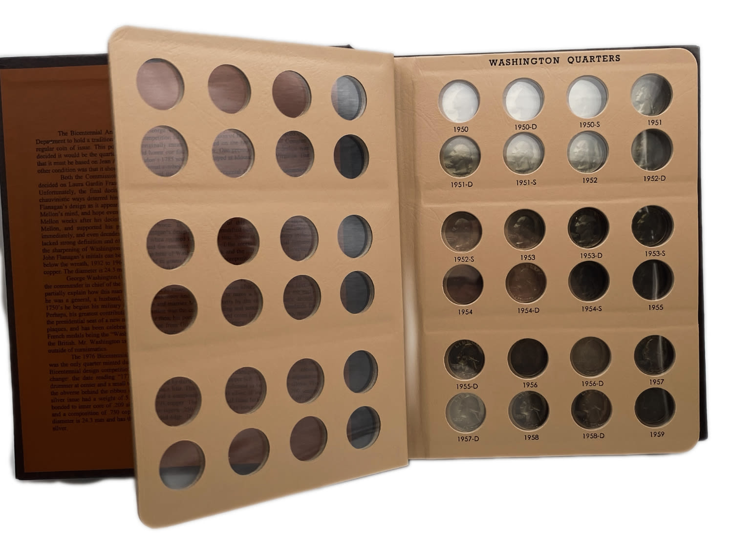 USA - 73 coins of 25 cent 1932-1998 - Are in an album of the Dansco company - Almost all coins are in UNC condition - 1 7