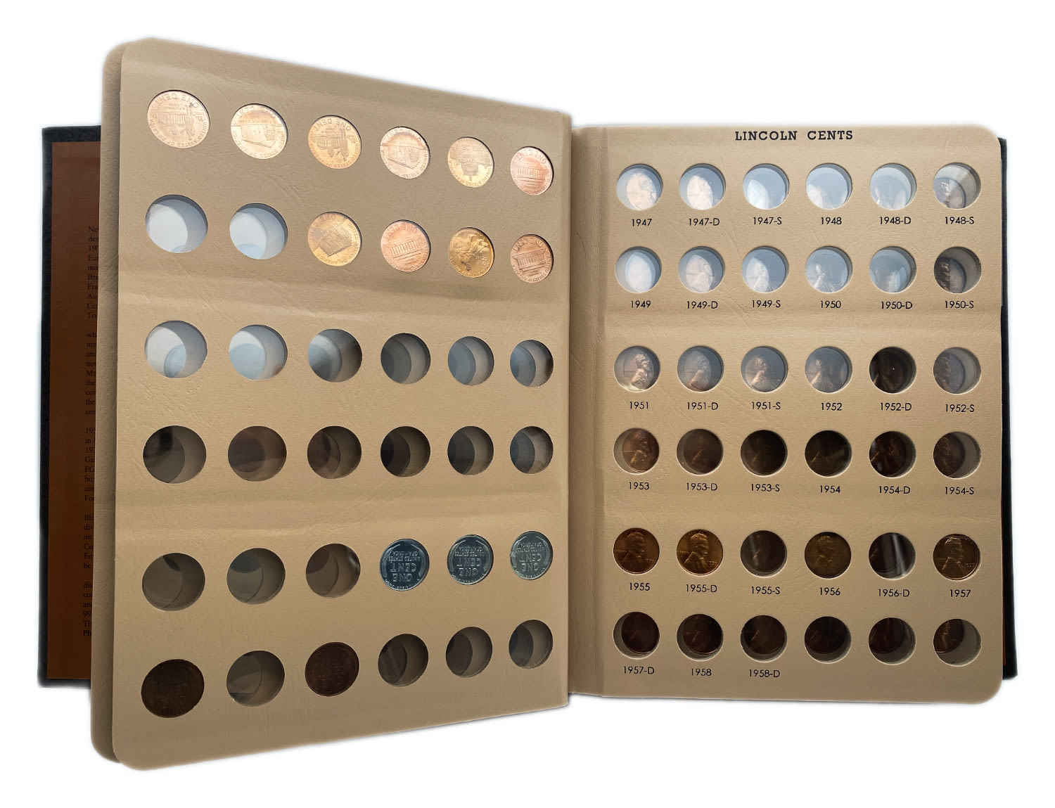 USA - 154 coins 1 cent 1909-2009 - Are in an album of the Dansco company - Almost all coins are in UNC condition - 1 7