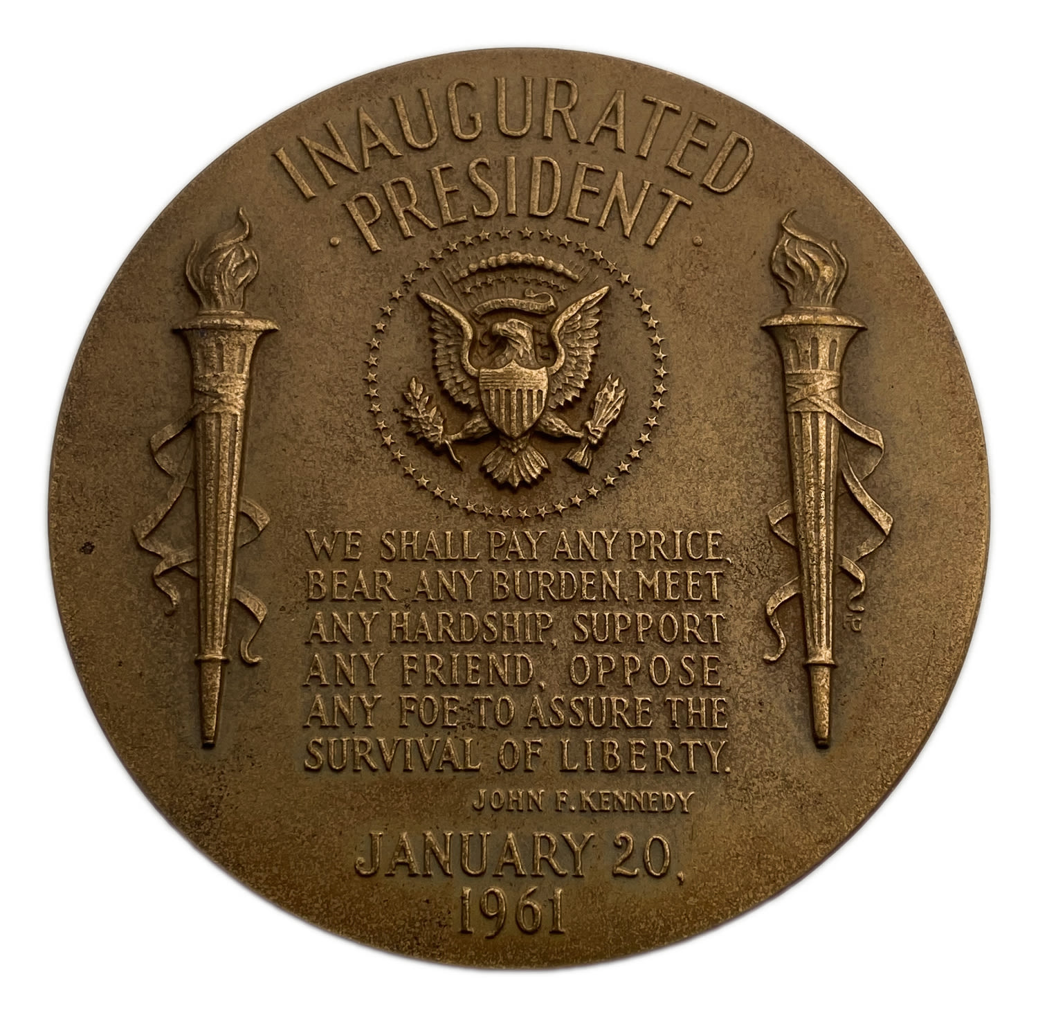 USA - Medal of John F. Kennedy 1961 - 76mm
Obverse: Bust of John F. Kennedy
Reverse: 2 ... - 1 1