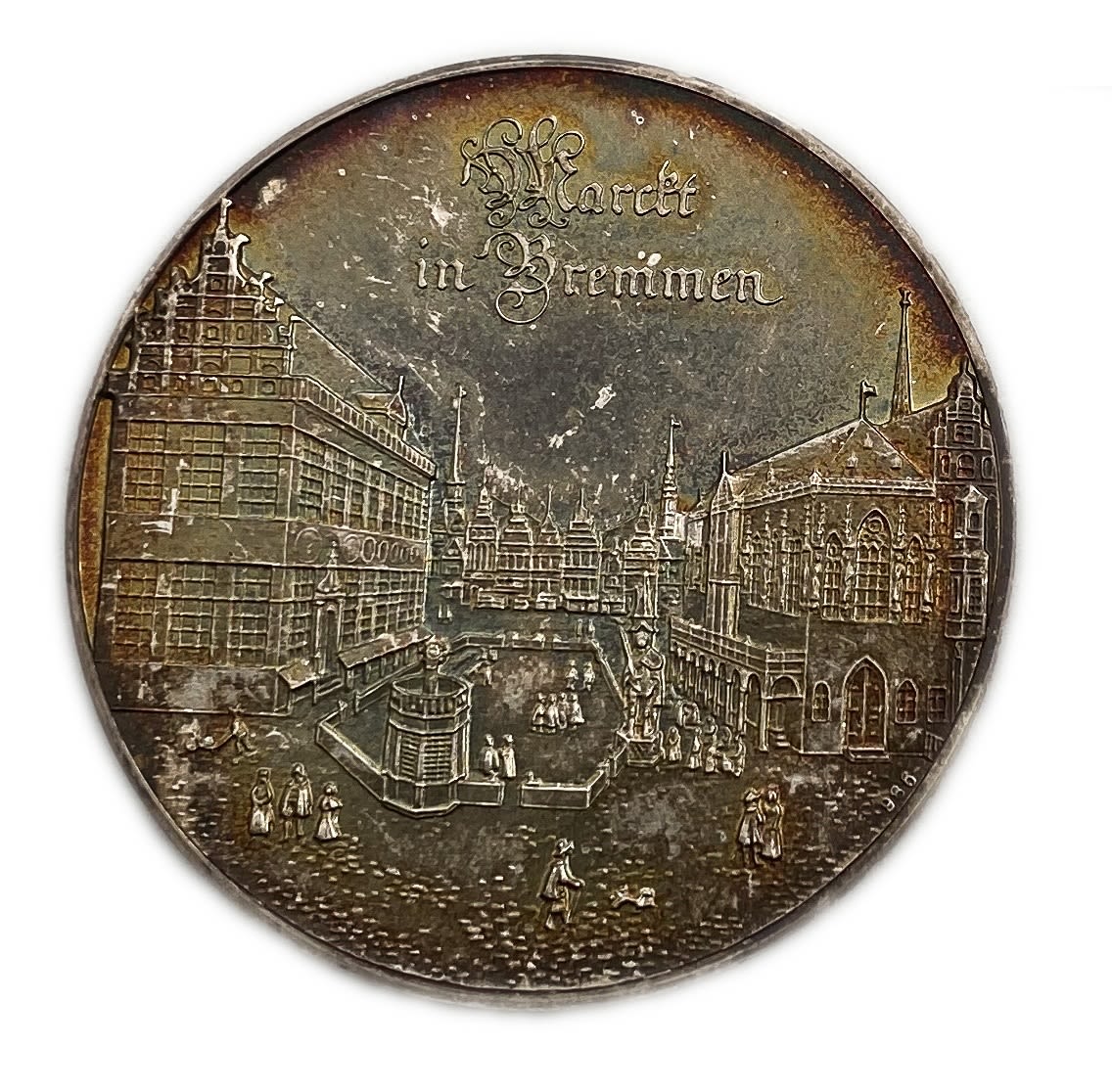 World coins - Germany? - Silvered medal - unknown origion and a year - Weight 28g, 39mm - 1 1