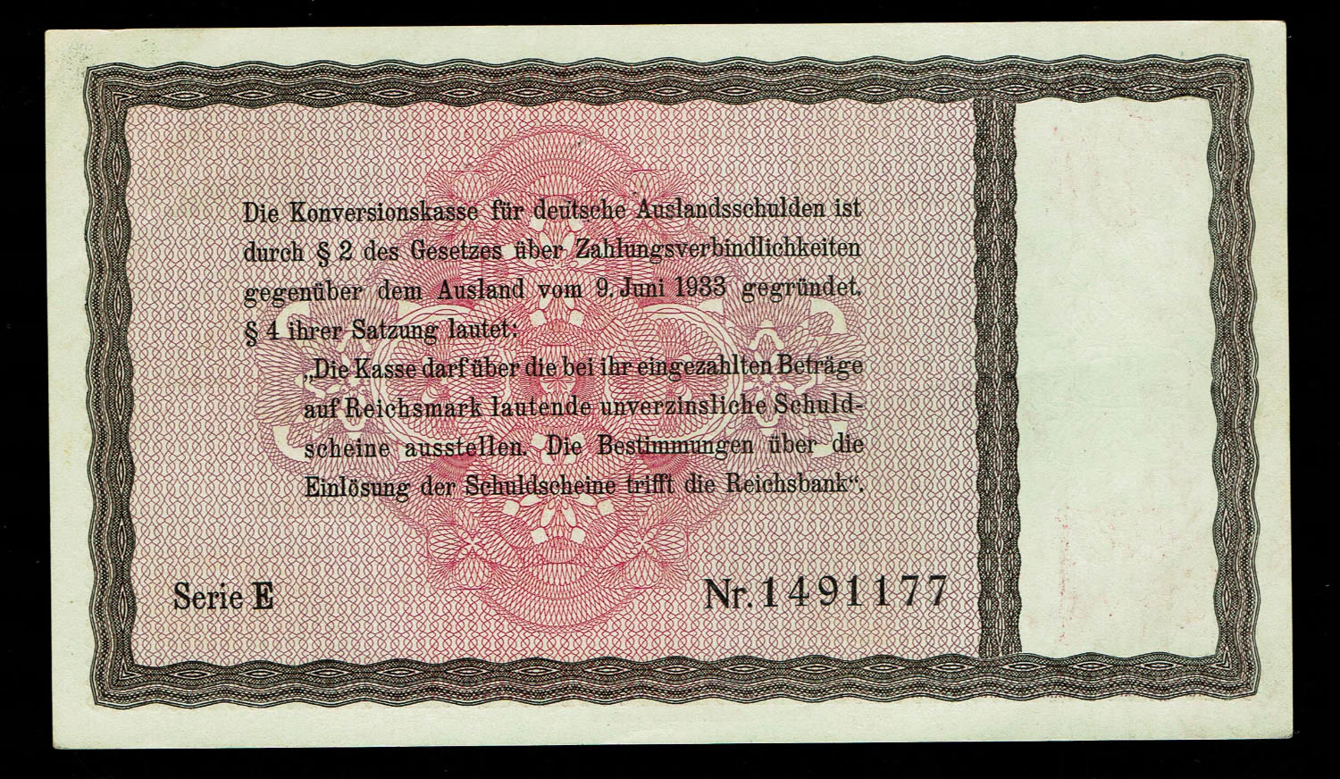Germany - 10 Mark 1934 - UNC
A "voluntarily leaving Germany" bond / banknotes
Bonds ... - 1 1