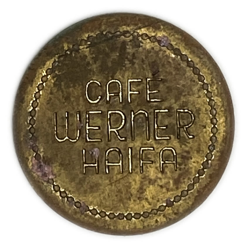 Palestine - Cafe werner token - 10 MIls, bronze - AU - Rare in this high grade
Issued by Zvi Werner ... - 1 1