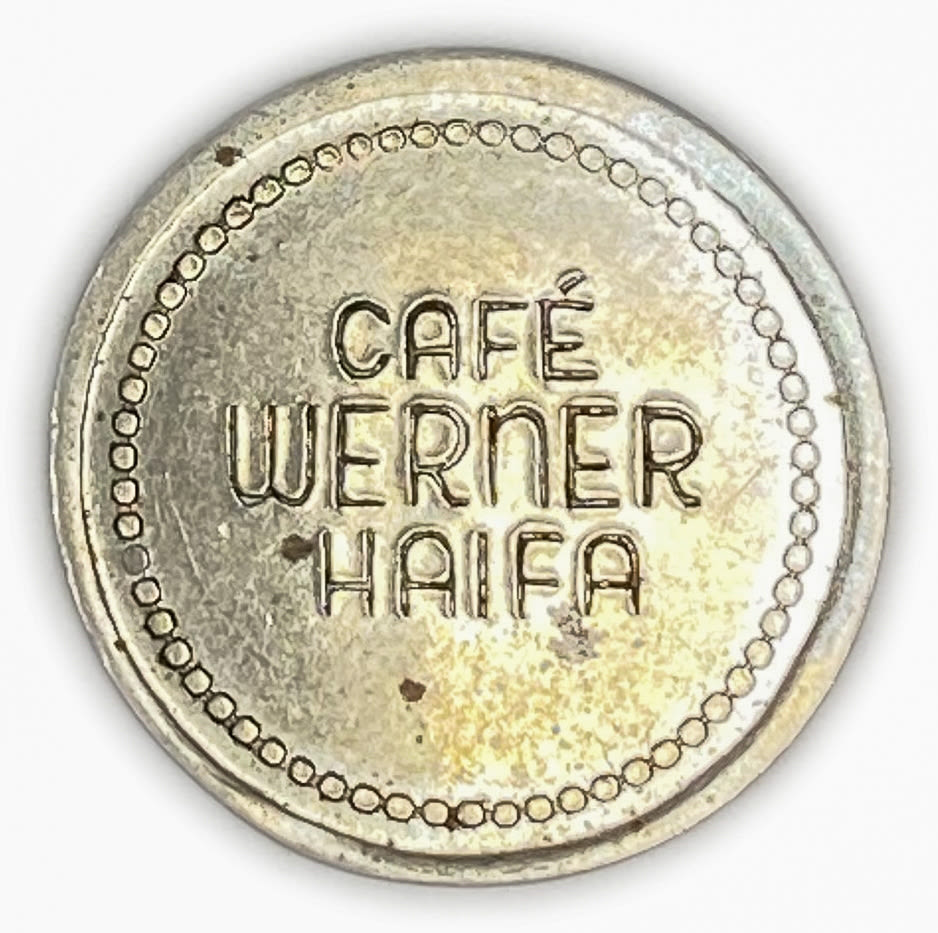 Palestine - Cafe werner token - 20 MIls, bronze, copper-nickel - AU-UNC - Rare in this high grade
... - 1 1