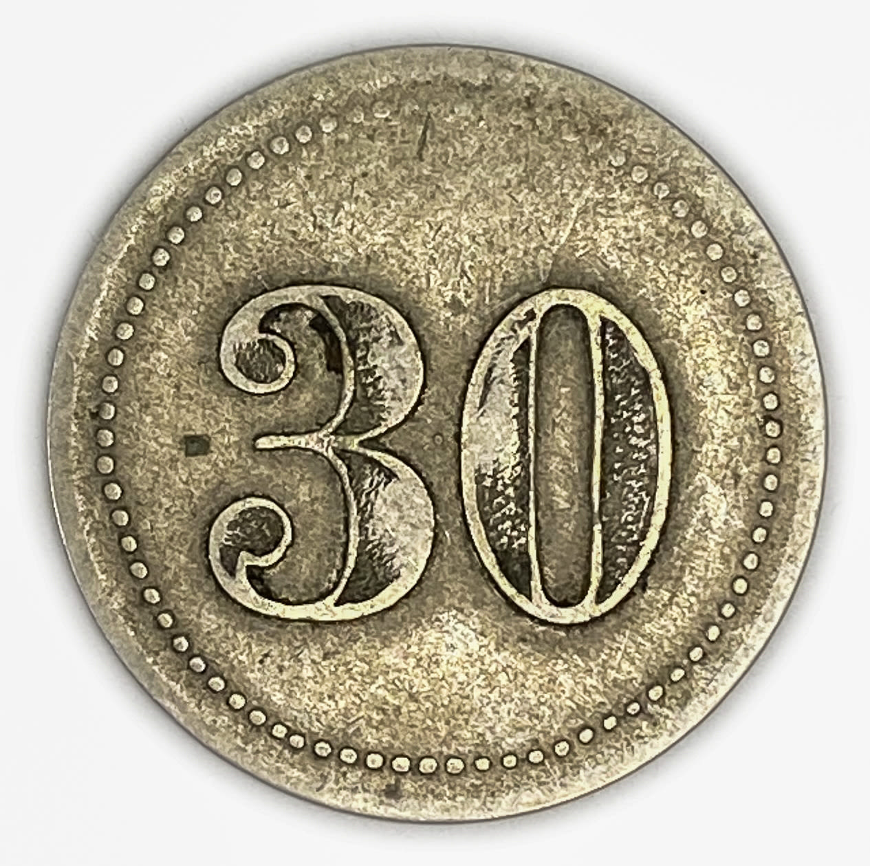 Palestine - Cafe werner token - 30 MIls, bronze, copper-nickel - VF - Rare
Issued by Zvi Werner, who ... - 1 0