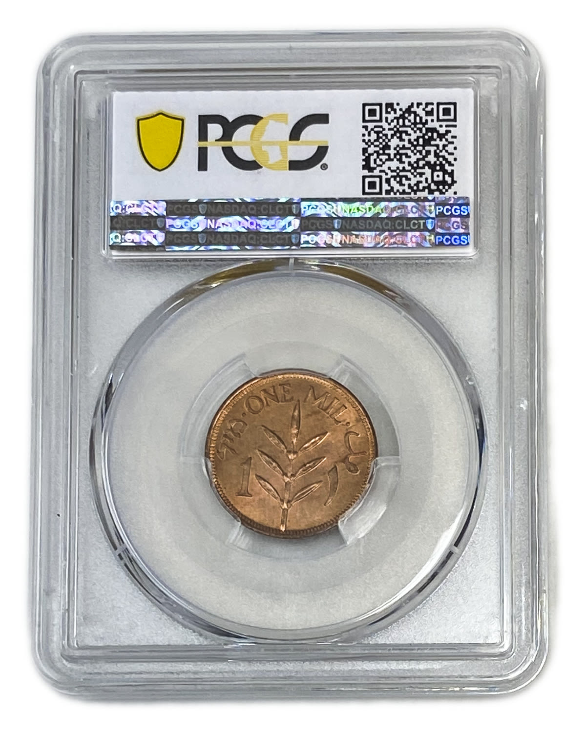 Palestine - 1 Mil 1944 - PCGS 64 RD - UNC
MIL, was the Hebrew name of the coin that was legal ... - 1 3