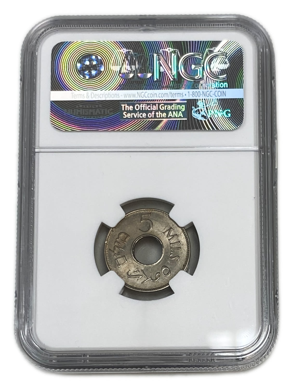 Palestine - 5 Mils 1946 - NGC 63 - UNC
MIL, was the Hebrew name of the coin that was legal in Israel ... - 1 3