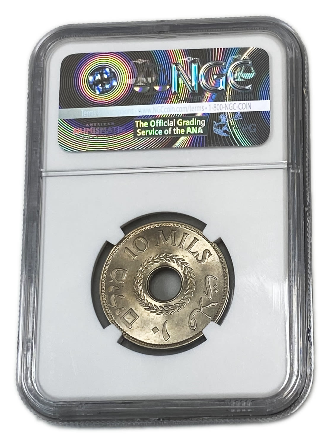 Palestine - 10 Mils 1941 - NGC MS 63
Rare year and hard to achive at this high level.
... - 1 3